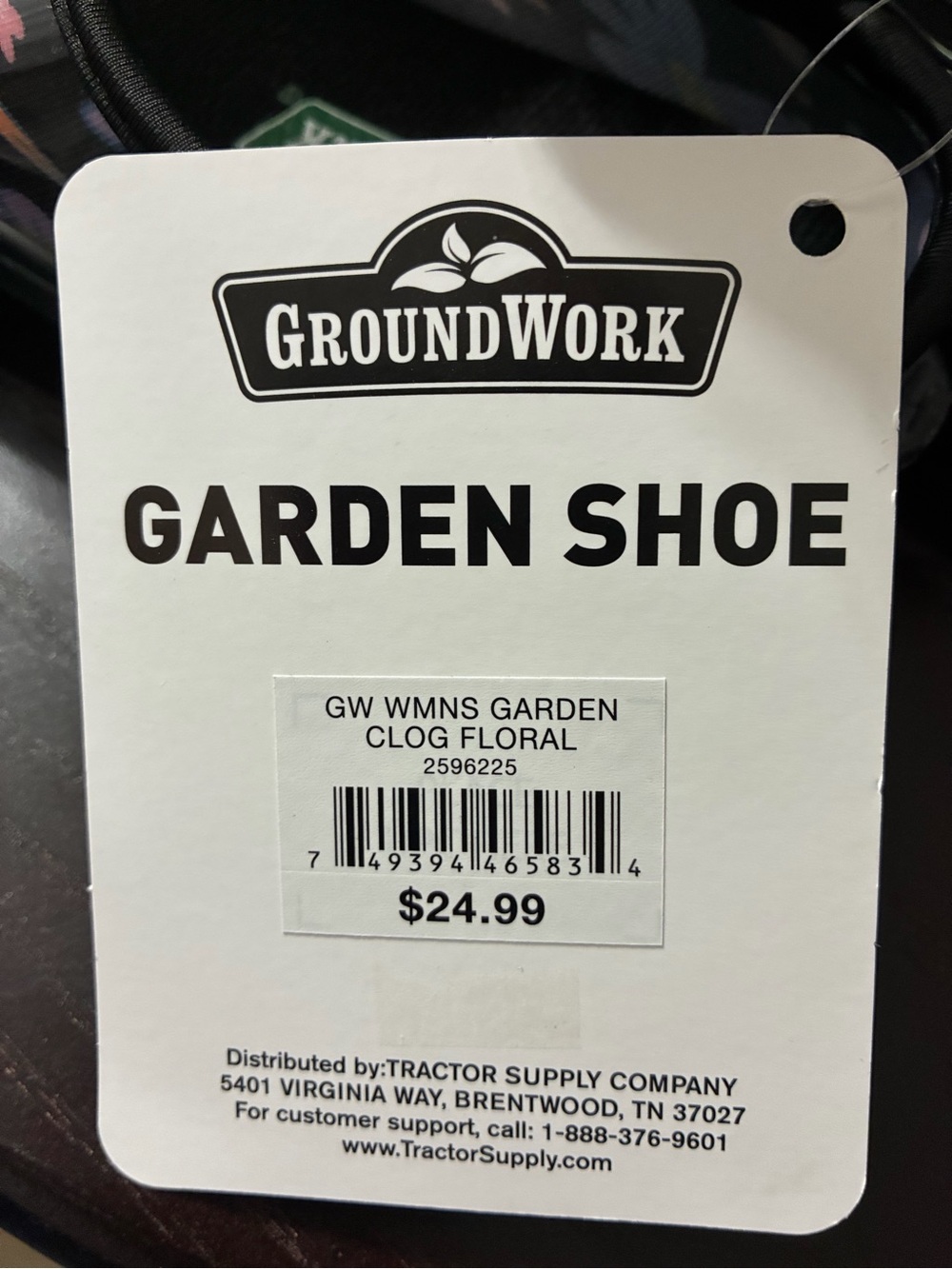 Groundwork Floral Garden Clogs - Black Multi Size 8 NWT - Picture 5 of 5